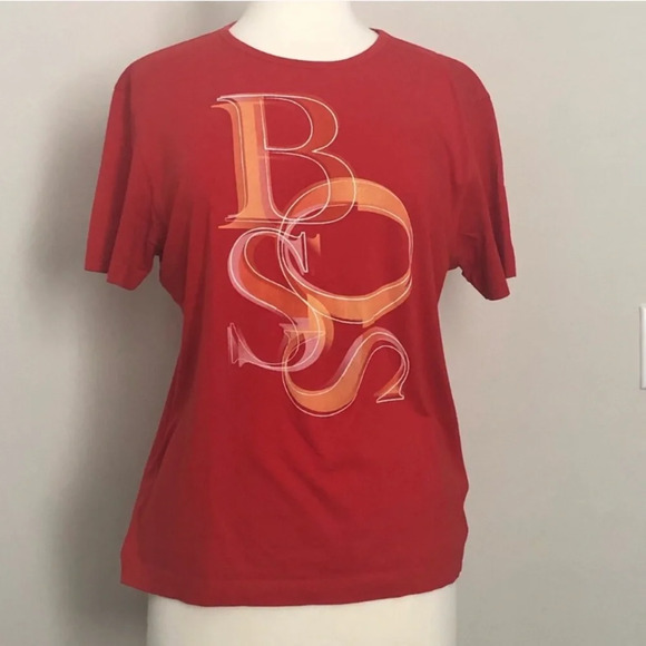 Hugo Boss Red T-shirt Size Medium - Picture 2 of 6